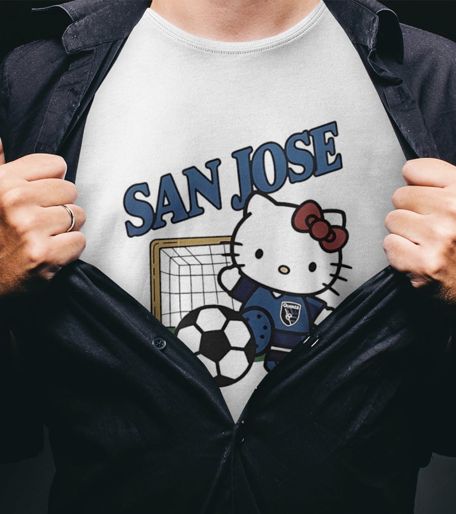 San Jose Earthquakes FC Hello Kitty Soccer Collaboration T-Shirt
