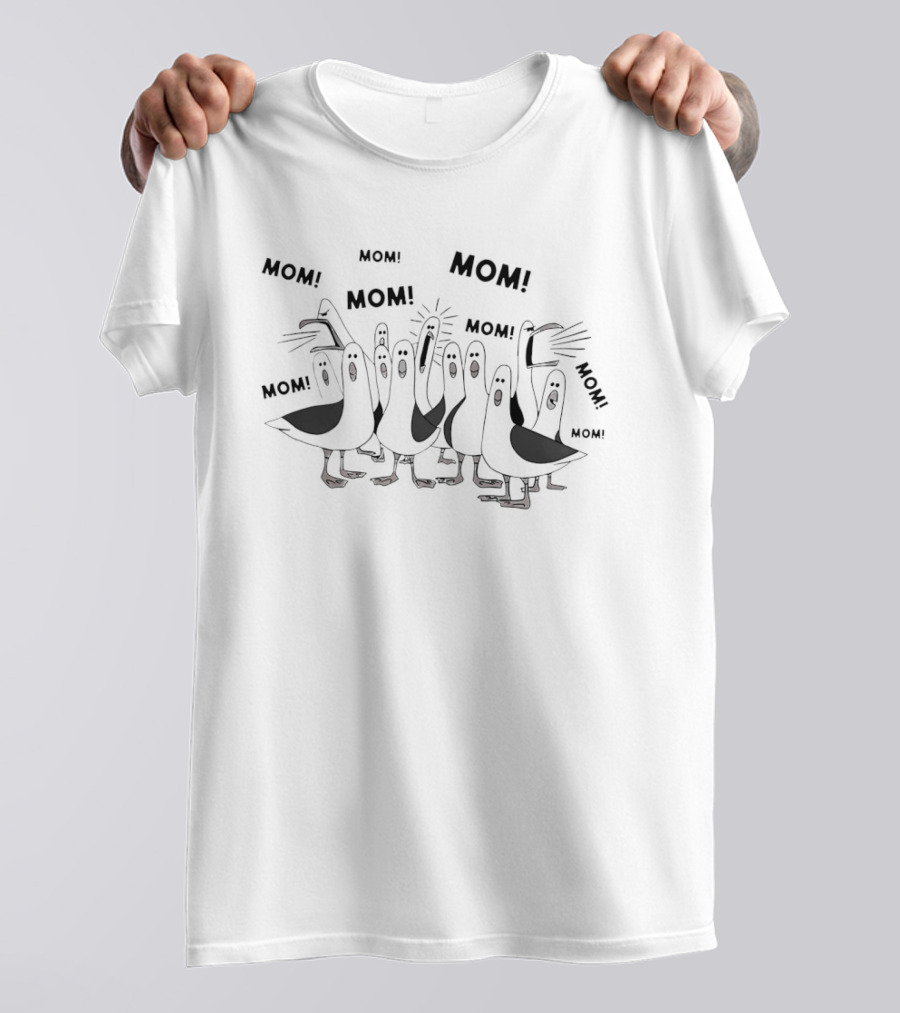 Seagull Mom Mom Mom Mother's Day Mom Repeated Seagull Appeal T-Shirt