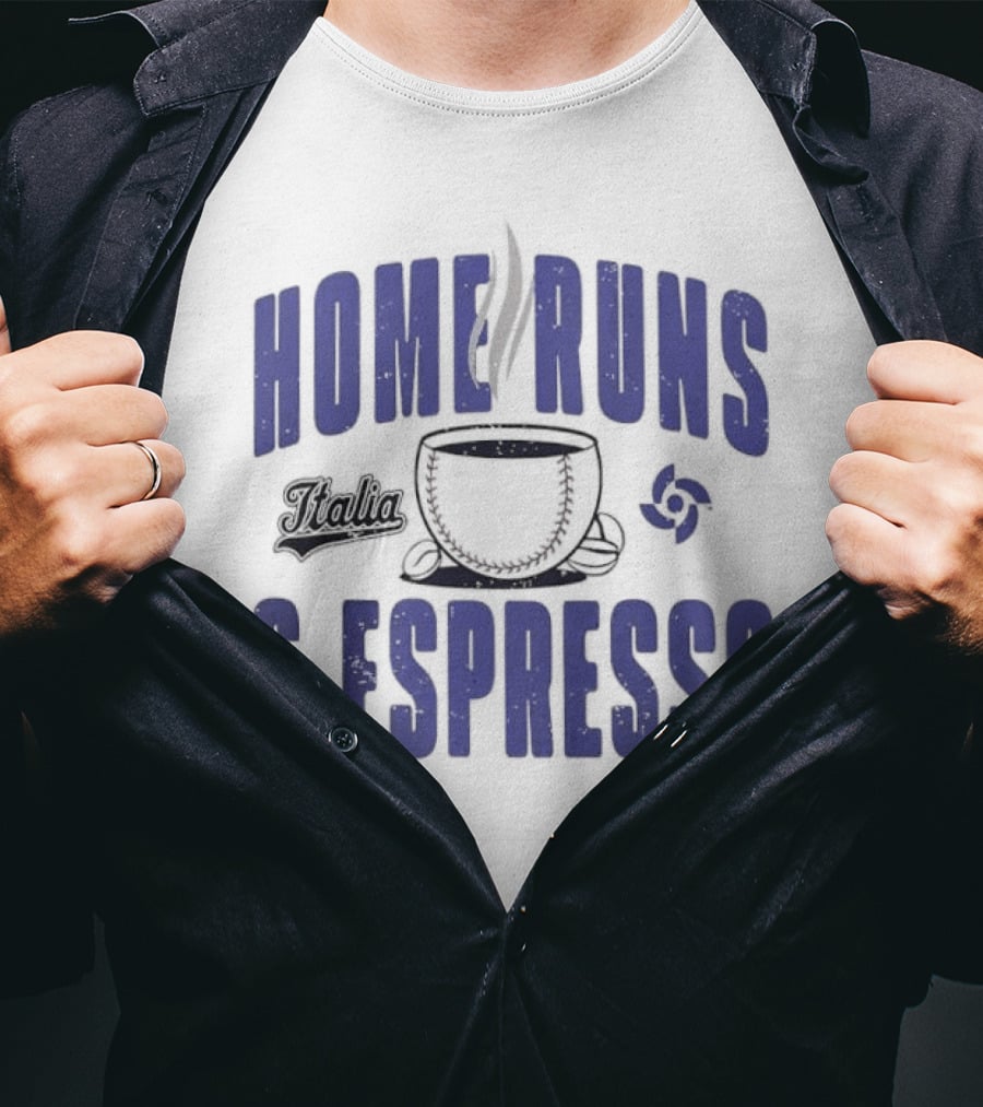 Italy Baseball Classic 2026 Home Runs & Espresso T-Shirt