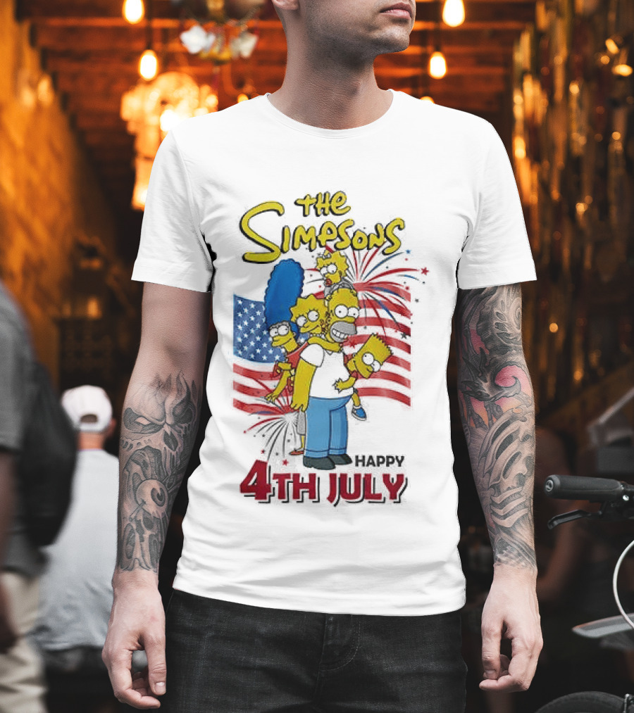 The Simpsons 4th July 250th USA Anniversary Celebration T-Shirt