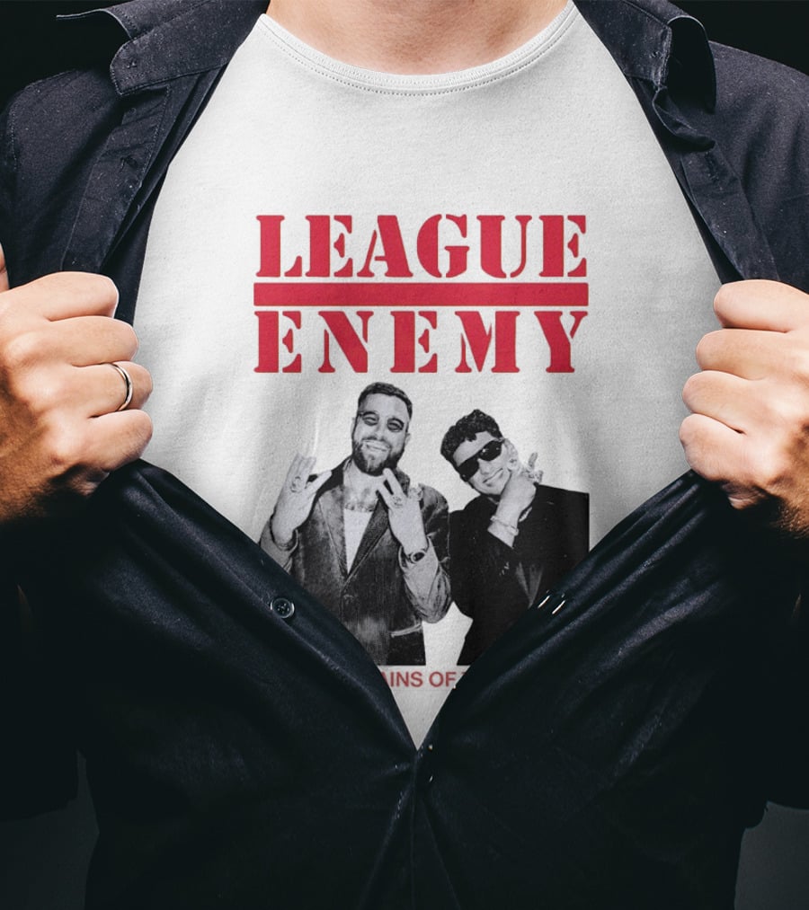 League Enemy Super Villains Of The League Patrick Mahomes Travis Kelce T-Shirt