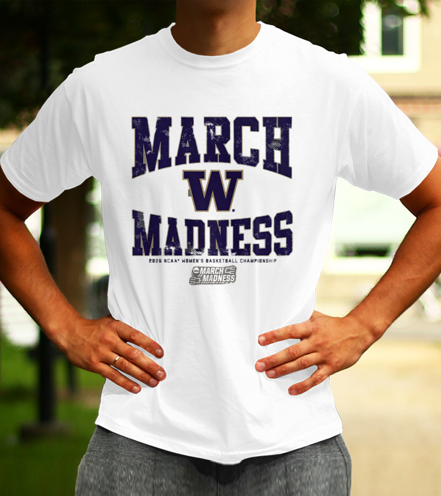 Washington Huskies 2026 NCAA Women's Basketball March Madness T-Shirt