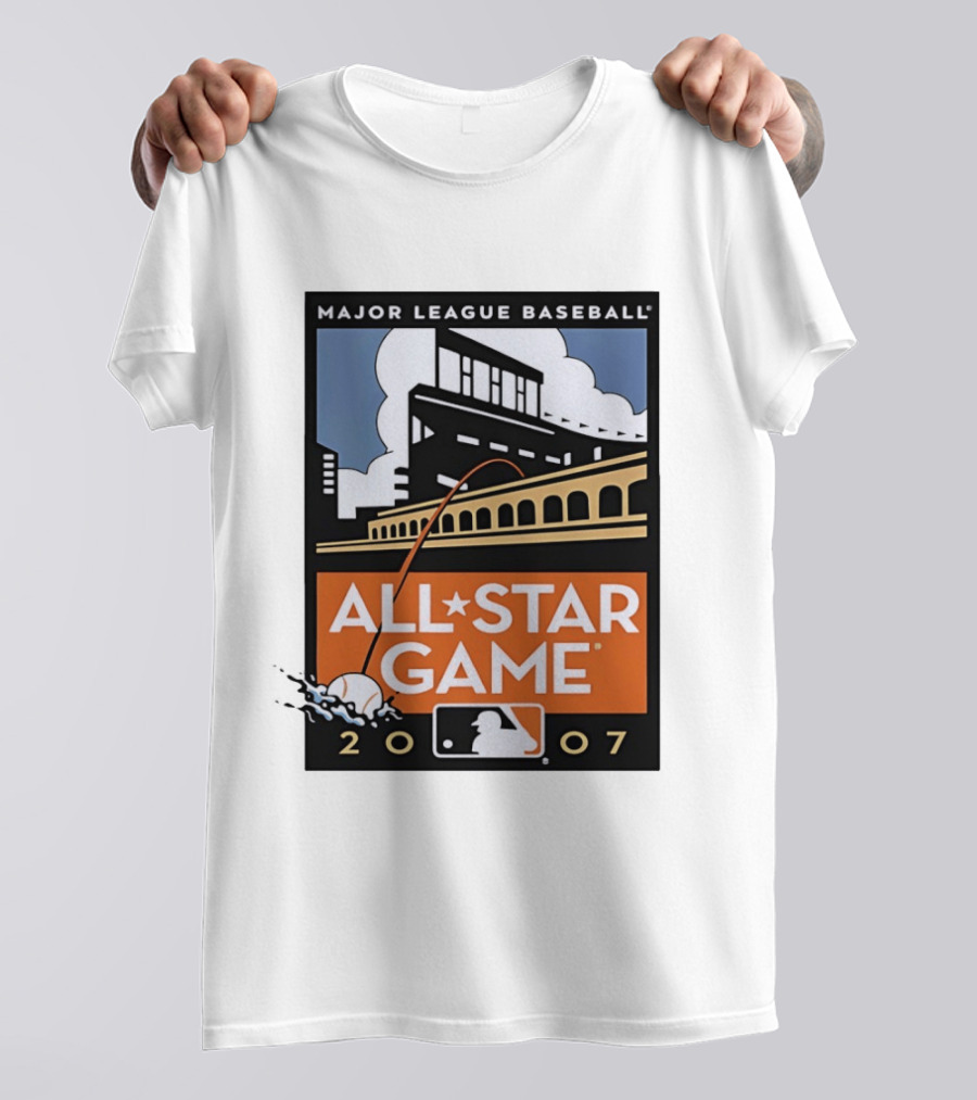 Major League Baseball All Star Game 2007 Stadium Illustrations T-Shirt