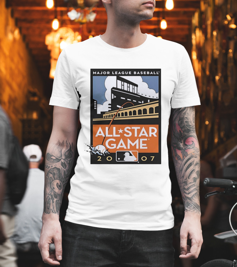 Major League Baseball All Star Game 2007 Stadium Illustrations T-Shirt
