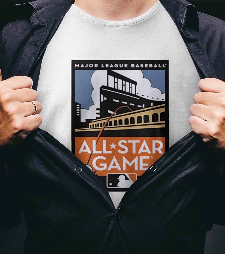 Major League Baseball All Star Game 2007 Stadium Illustrations T-Shirt