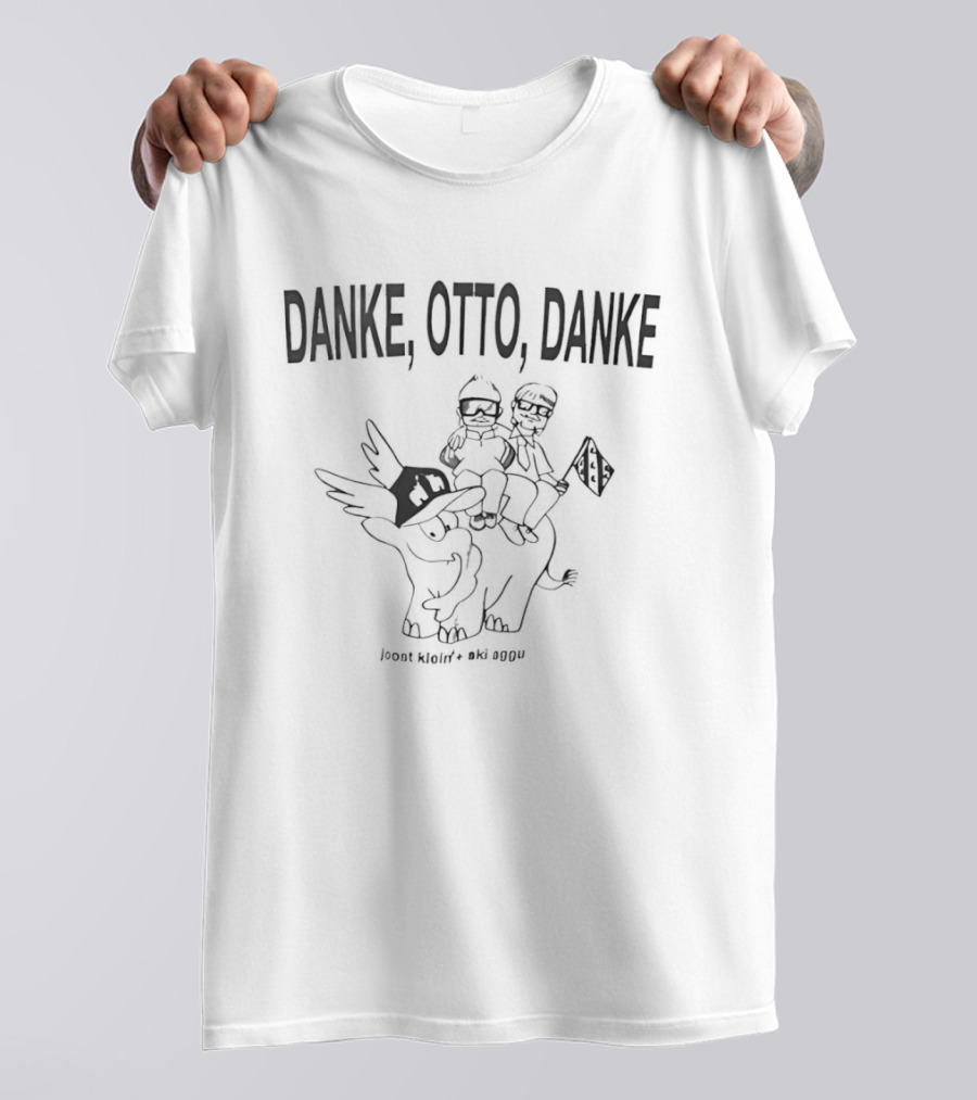 Danke Otto Danke Joost Klein Ski Aggu Bold Text And Stylized Characters T-Shirt