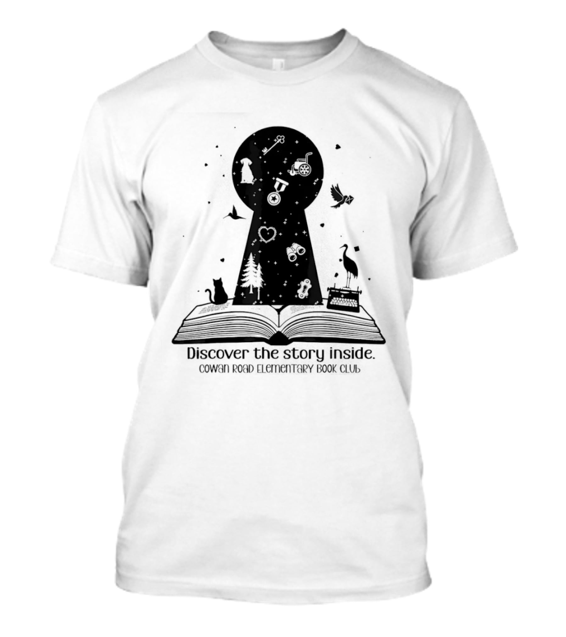 Cowan Road Elementary Book Club Discover The Story Inside Keyhole T-Shirt