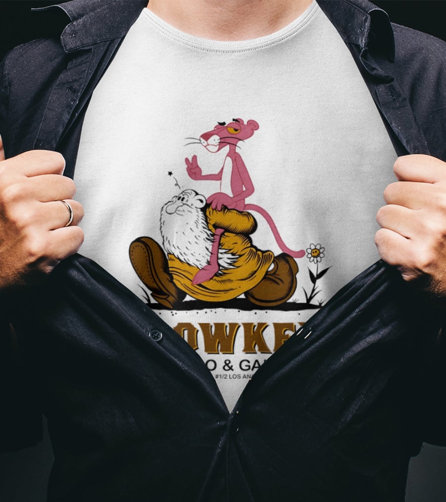 Pink Panther Lowkey Tattoo Gallery 2516 Sunset Blvd Los Angeles California T-Shirt