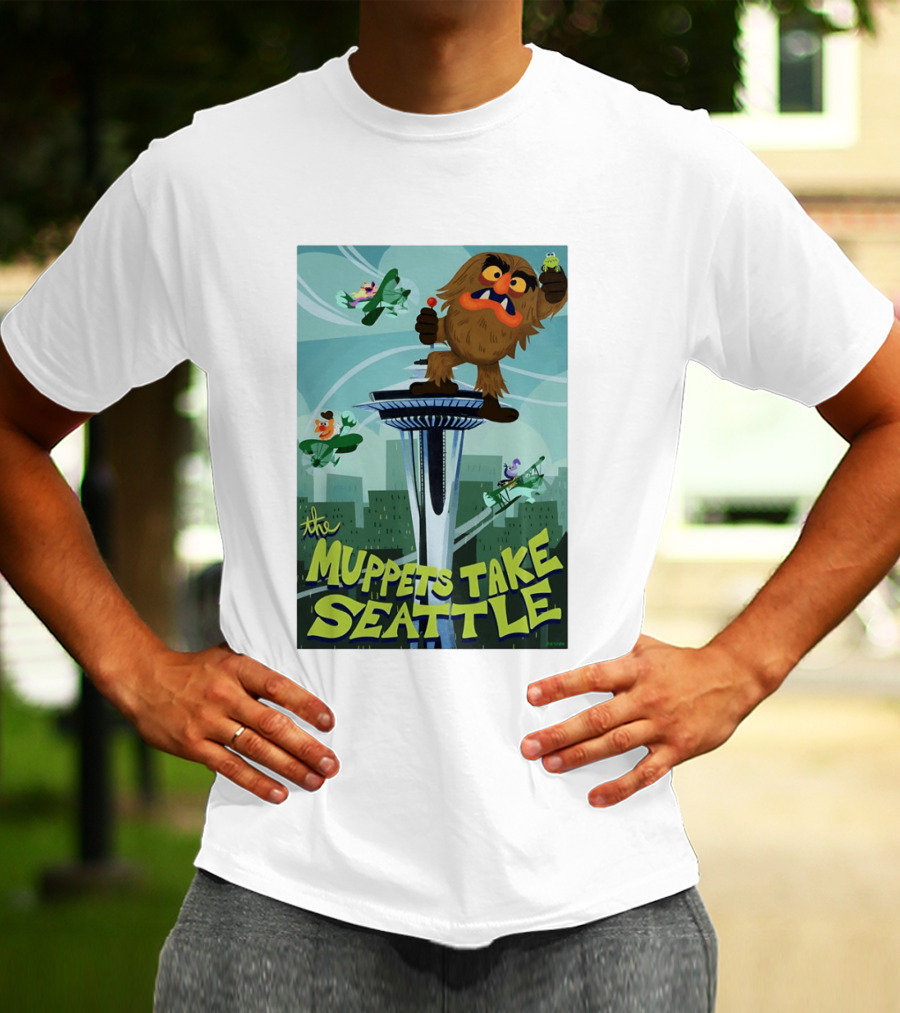 The Muppets Take Seattle Space Needle Adventure With Frog And Characters T-Shirt