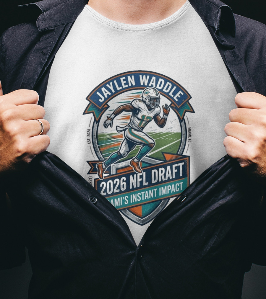 Jaylen Waddle Miami's Instant Impact 2026 NFL Draft T-Shirt
