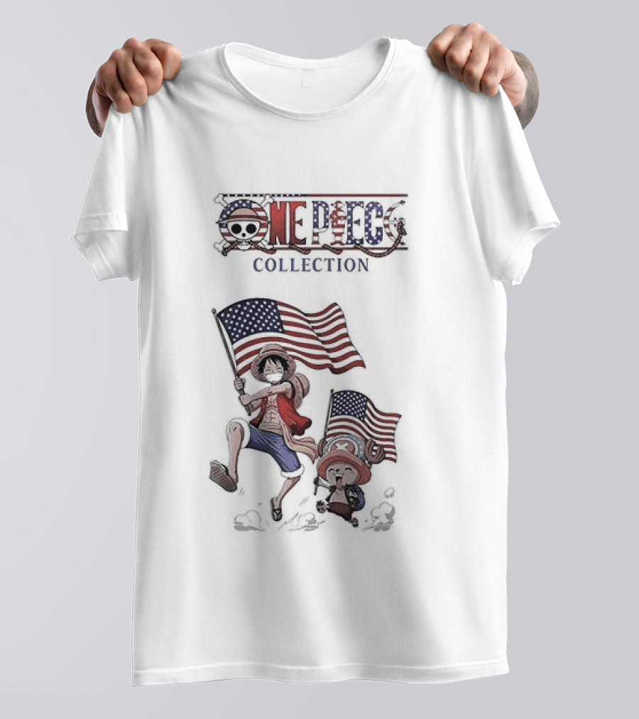 One Piece Collection United States Of America 250th Anniversary Flags T-Shirt