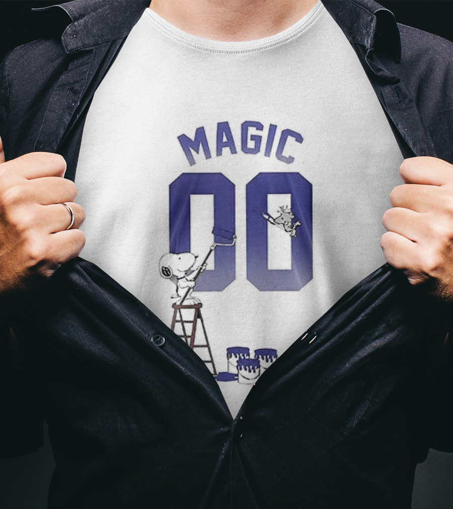 Orlando Magic Snoopy Shut Up And Dribble Magic 00 Basketball Collaboration T-Shirt