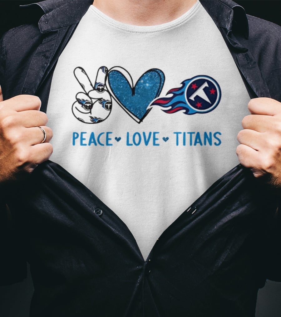 Peace Love Tennessee Titans Football Team T-Shirt