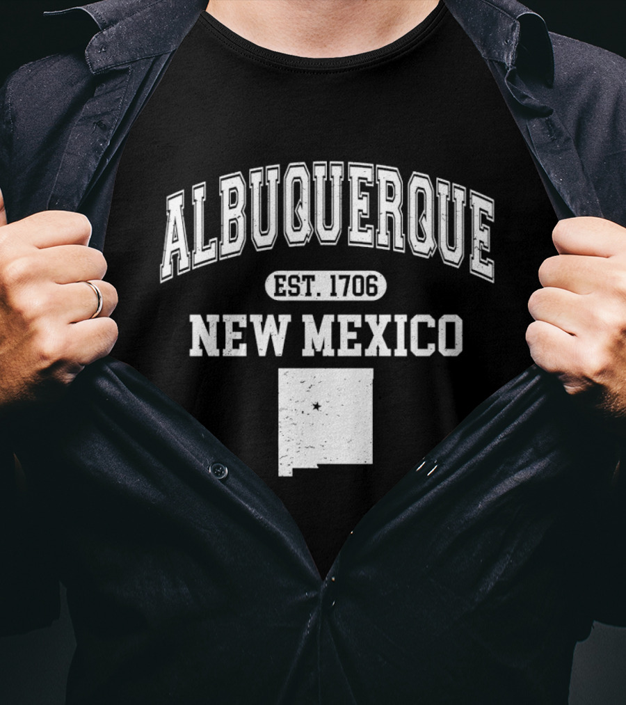 Albuquerque New Mexico Est 1706 Varsity T-Shirt