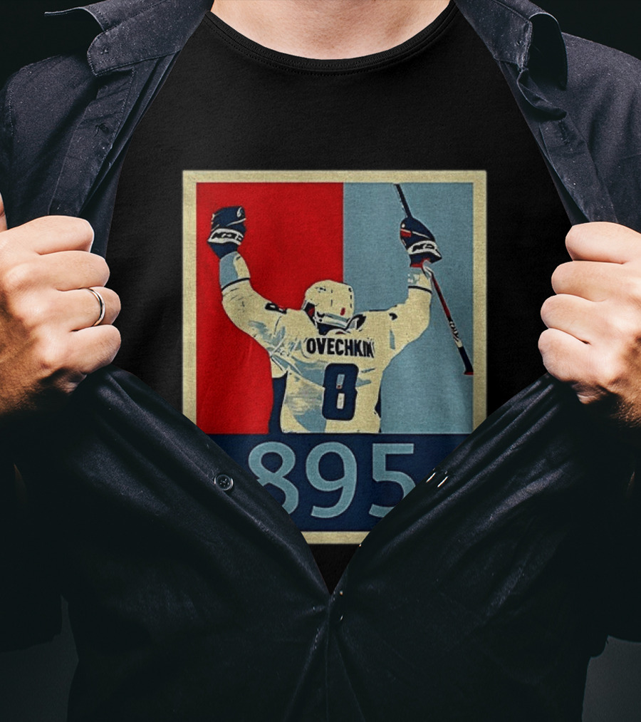Ovechkin 895 Washington Capitals Hockey Record T-Shirt