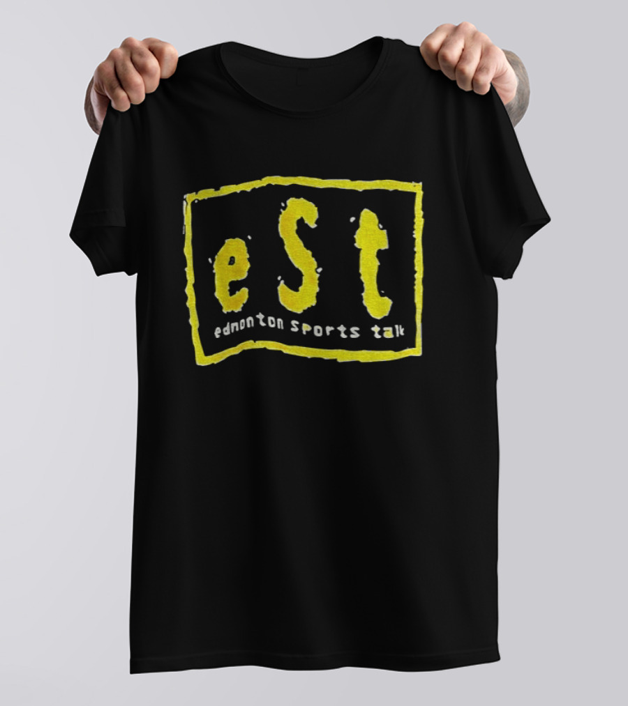 Est Edmonton Sports Talk Yellow Textured T-Shirt