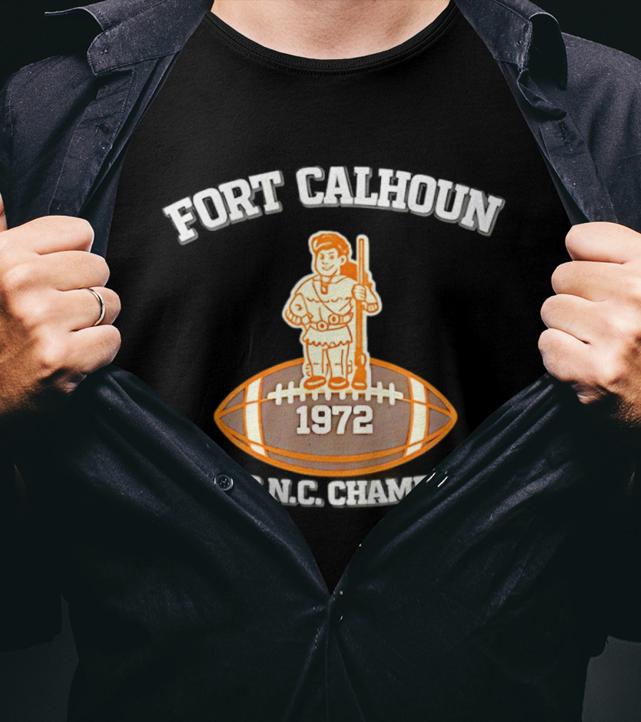 Fort Calhoun 1972 ECNC Champs Football T-Shirt