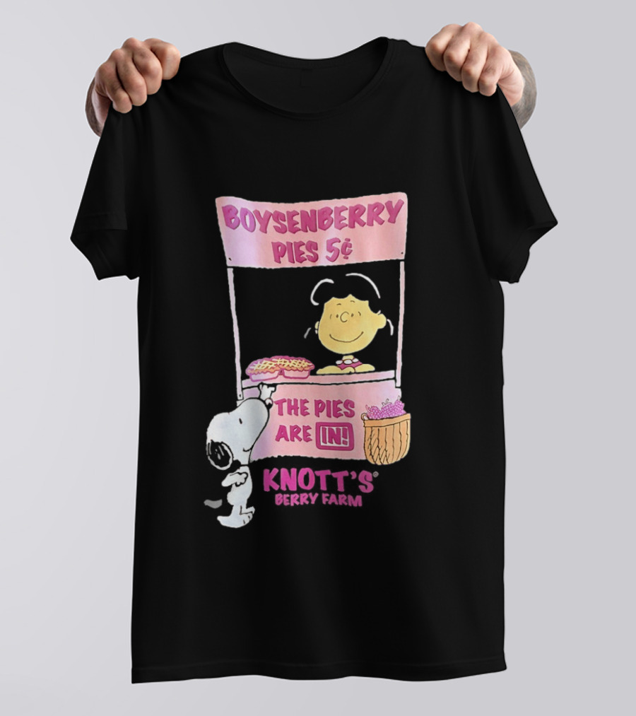 Peanuts Boysenberry Pies 5¢ The Pies Are In Knott's Berry Farm T-Shirt