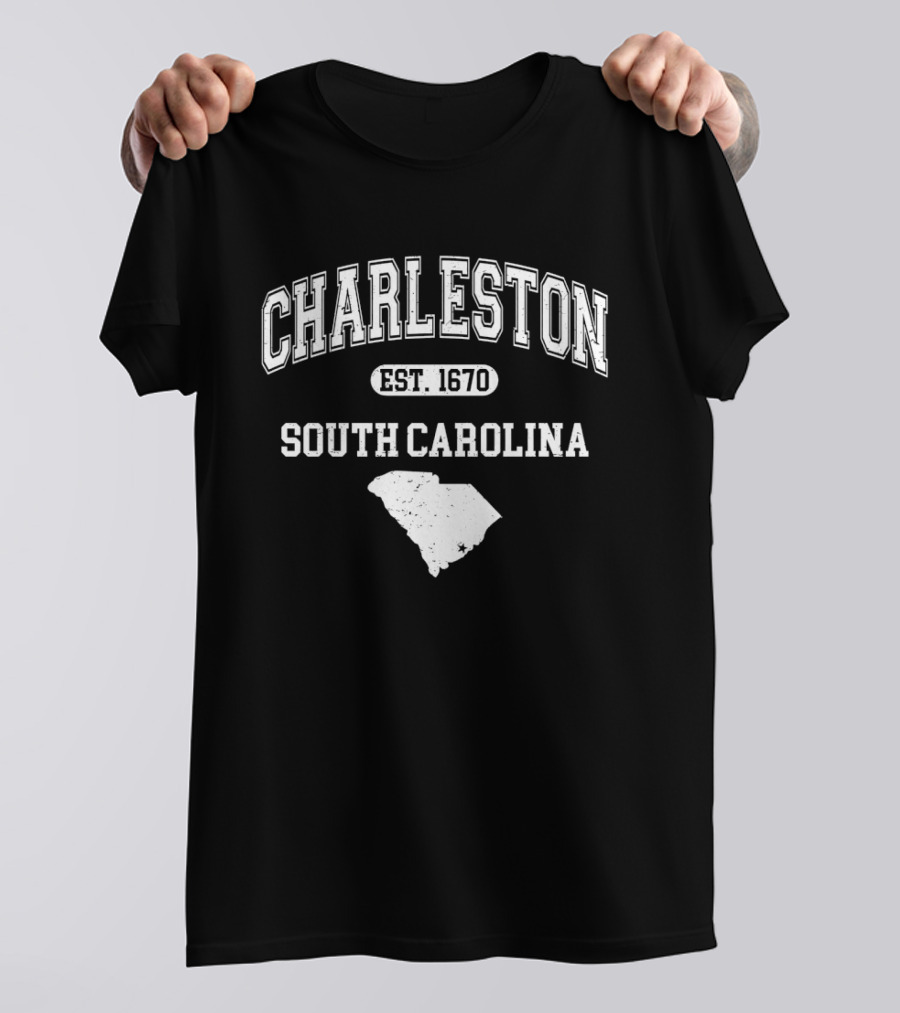 Charleston South Carolina EST 1670 Vintage Varsity T-Shirt