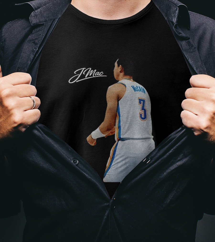 Jared McCain Oklahoma City Thunder Basketball NBA Number 3 Jersey T-Shirt
