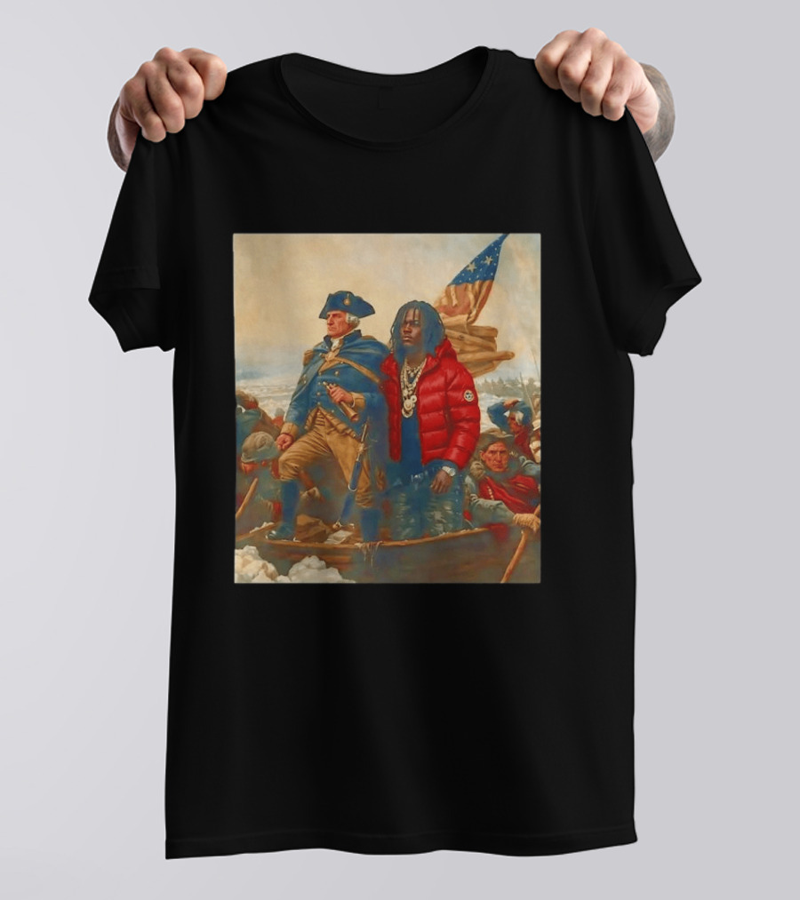 Washington Crossing The Delaware With Chief Keef Collaboration T-Shirt