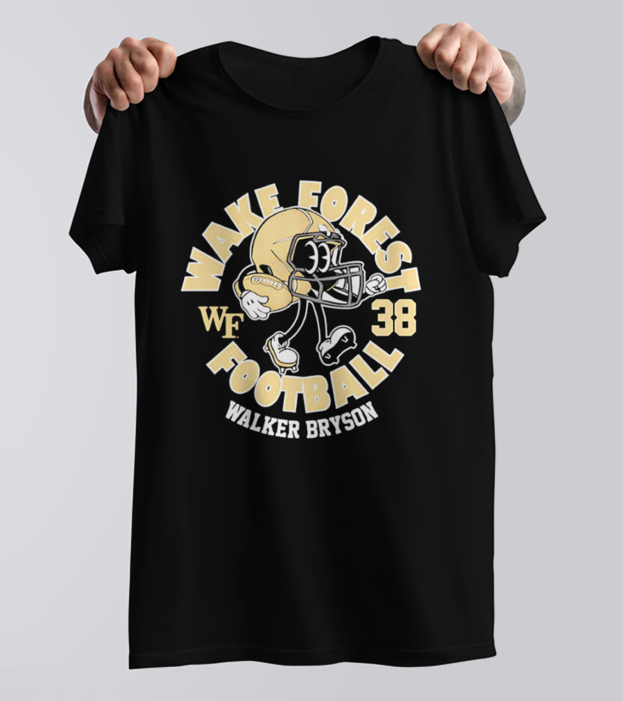 Walkers Bryson 38 Wake Forest Demon Deacons NCAA Football T-Shirt