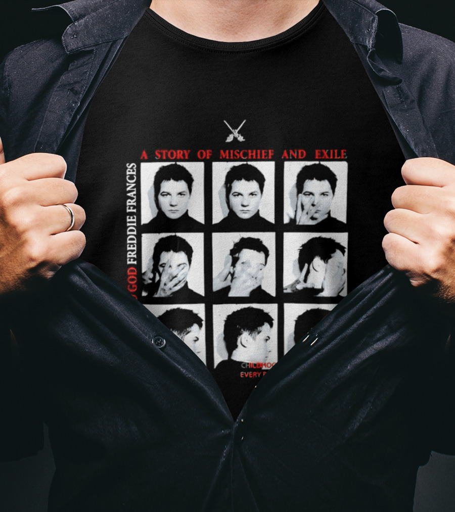 Mischief God Freddie Frances Story Exile Family Funeral Hood Music Song Live Performance Abstract Enigmatic T-Shirt