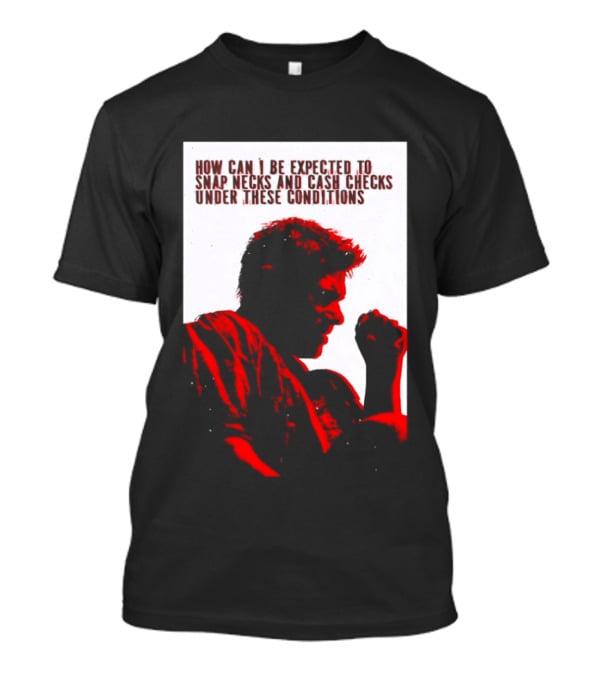 How Can I Be Expected To Snap Necks And Cash Checks Under These Conditions T-Shirt
