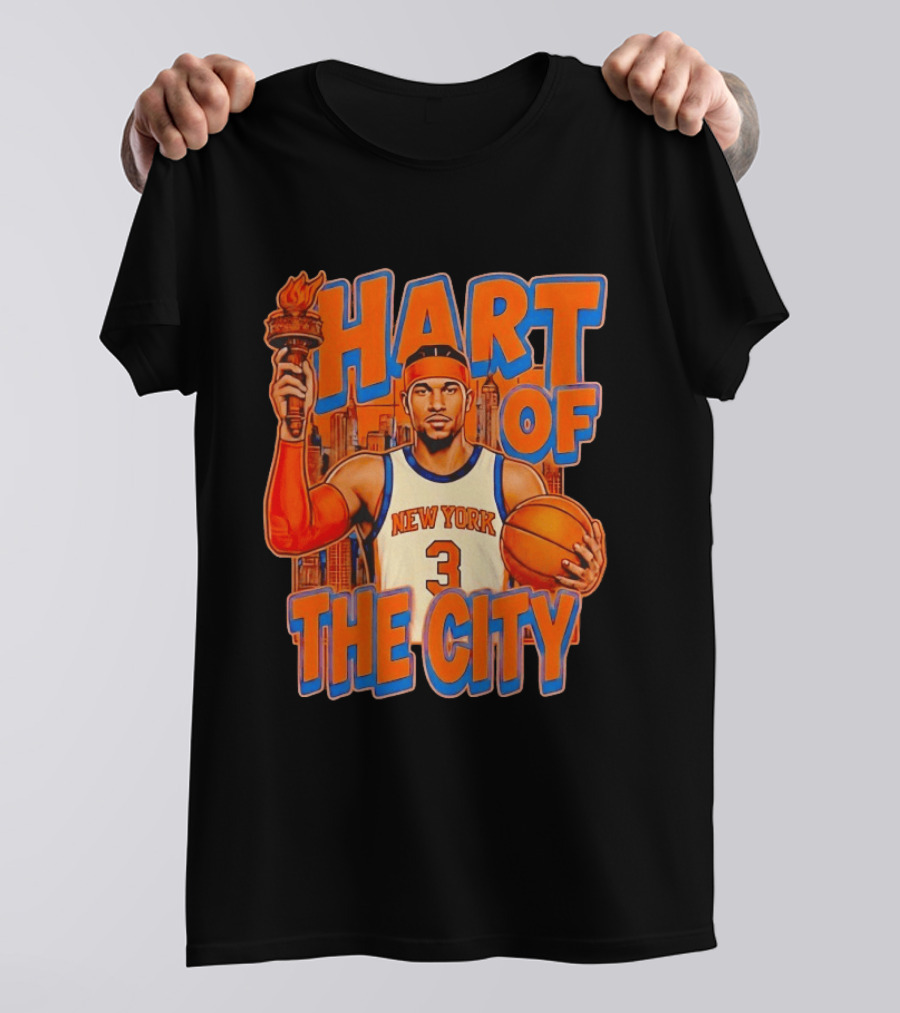 New York Knicks Josh Hart Of The City Basketball Torch Player T-Shirt