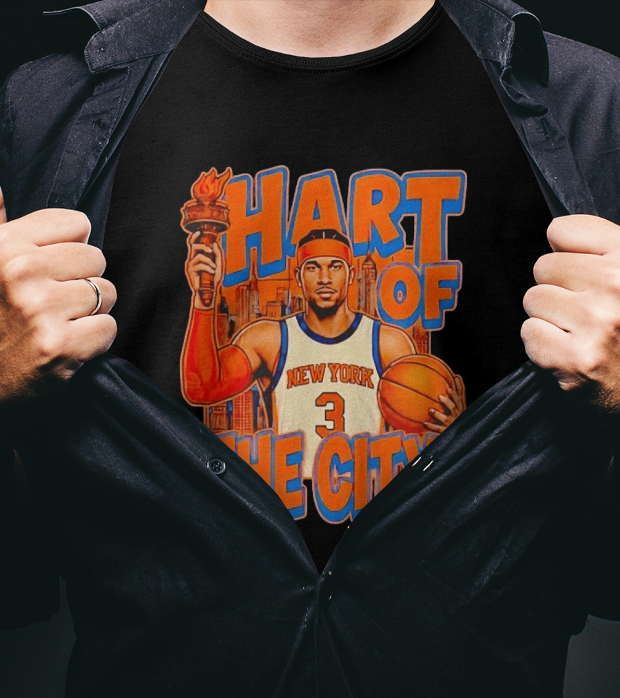 New York Knicks Josh Hart Of The City Basketball Torch Player T-Shirt