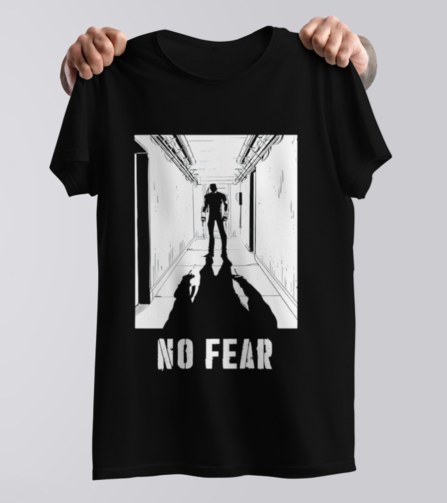 No Fear Redux Corridor Shadow Person Standing T-Shirt