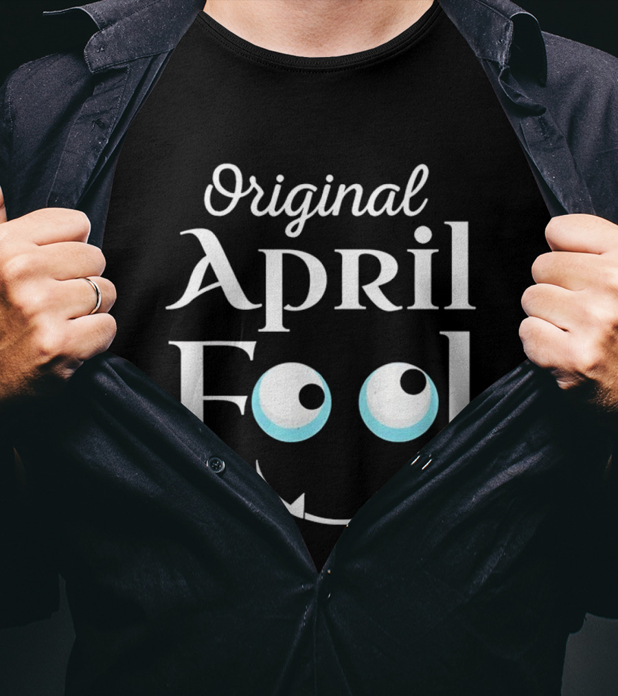 Original April Fool Monster Eyes And Smiley Face T-Shirt