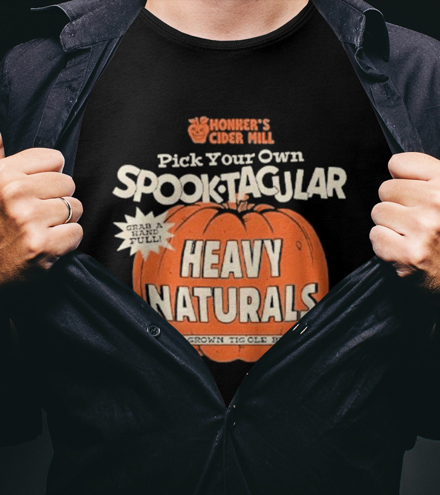 Hohner's Cider Mill Pick Your Own Spooktacular Heavy Naturals Pumpkin T-Shirt