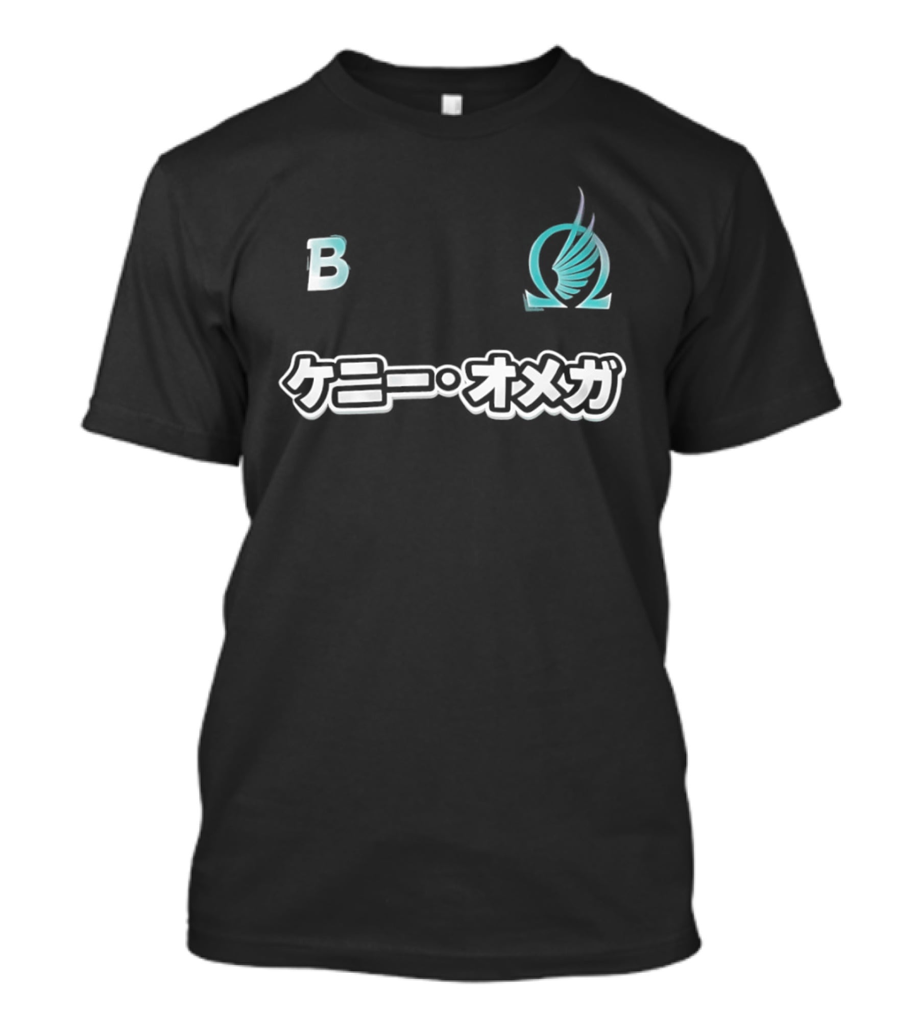 Kenny Omega B Winged Omega Blue Kanji T-Shirt