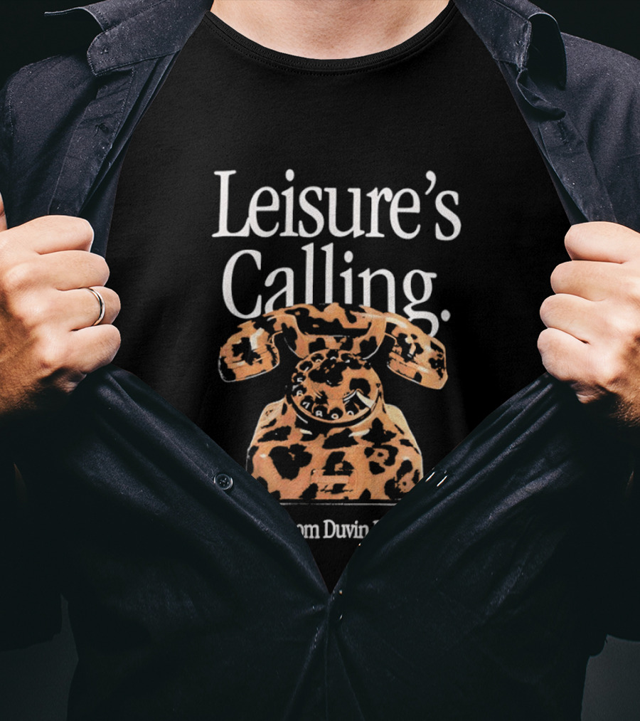 Greetings From Duvin Beach Club Leisure's Calling Retro Telephone T-Shirt