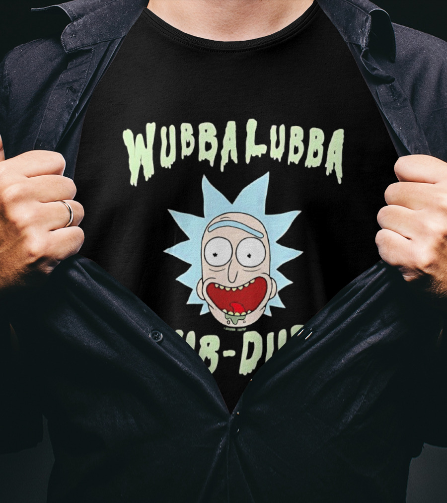 Wubbalubba Dub Dub Rick Sanchez Face T-Shirt