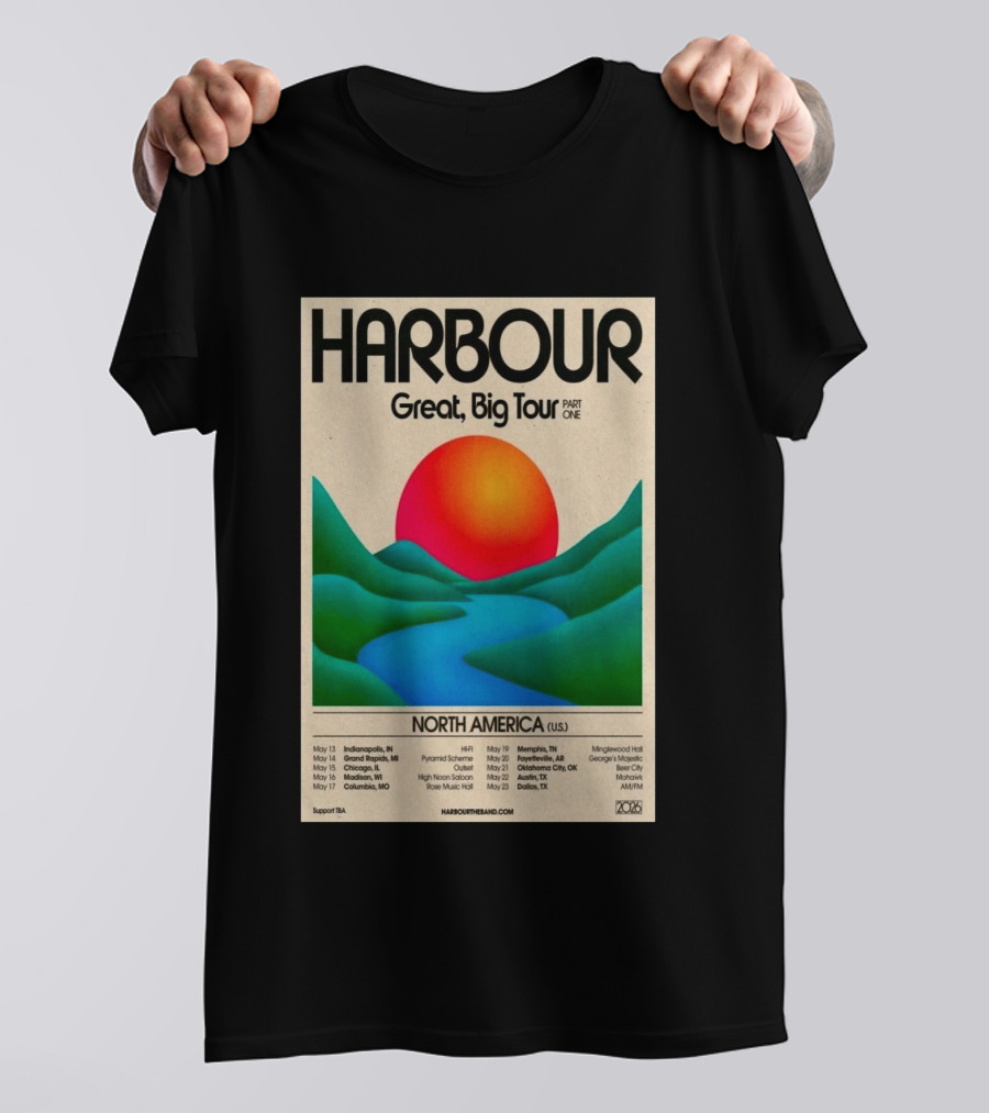 HARBOUR Great Big Tour Part One North America 2026 Dates And Locations T-Shirt