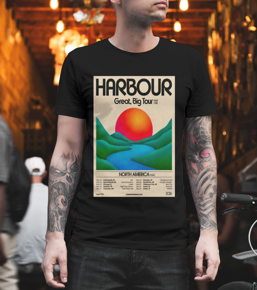 HARBOUR Great Big Tour Part One North America 2026 Dates And Locations T-Shirt