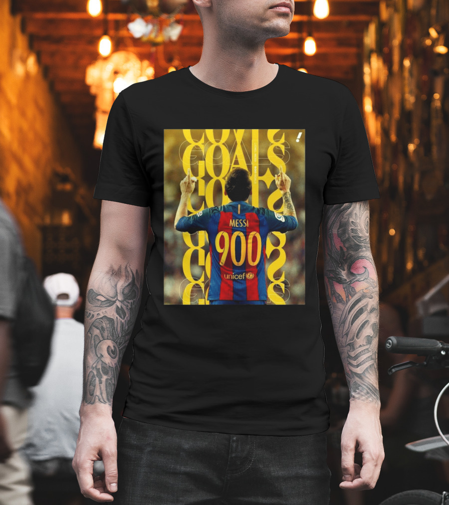 Messi 900 Goals Unicef Barcelona Jersey T-Shirt