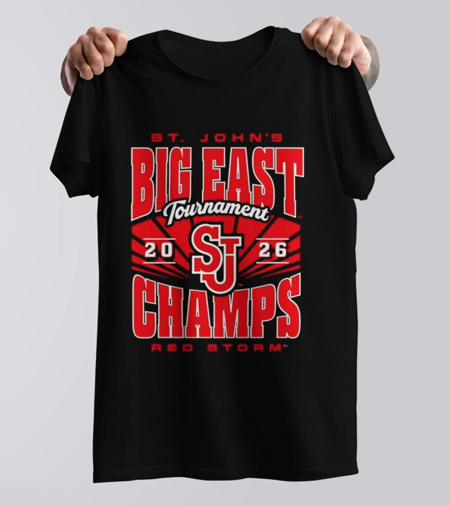 St. John's Red Storm 2026 Big East Tournament Champs T-Shirt