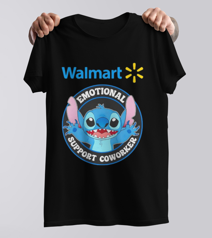 Walmart Stitch Emotional Support Coworker T-Shirt