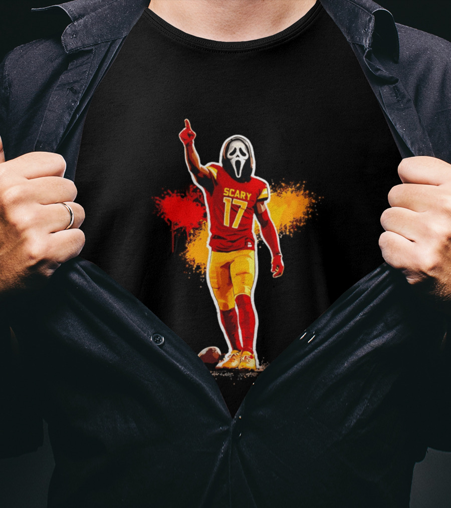 Washington Commanders Terry Mclaurin Scary 17 Horror Football Jersey T-Shirt