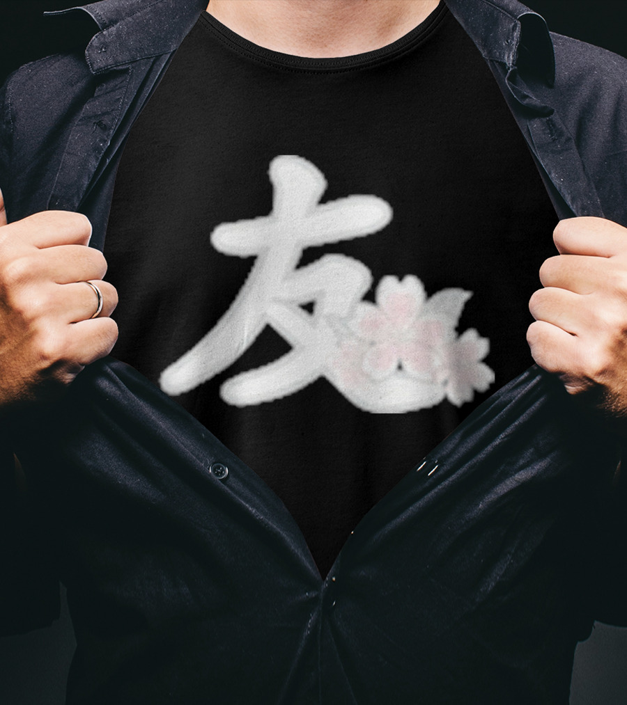 YFK Blossoms Sakura Kanji Friendship T-Shirt