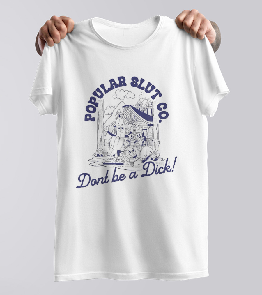 Popular Slut Co Don't Be A Dick Vintage Halloween Scene T-Shirt