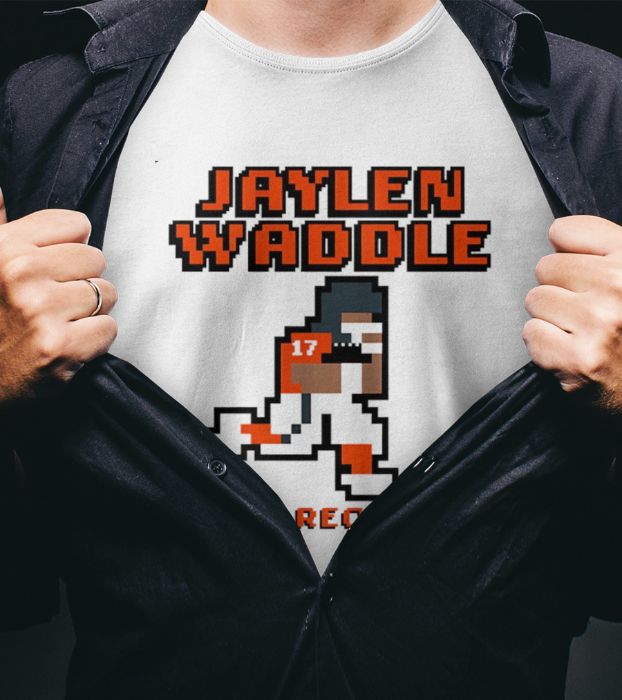 Jaylen Waddle Wide Receiver Pixel T-Shirt