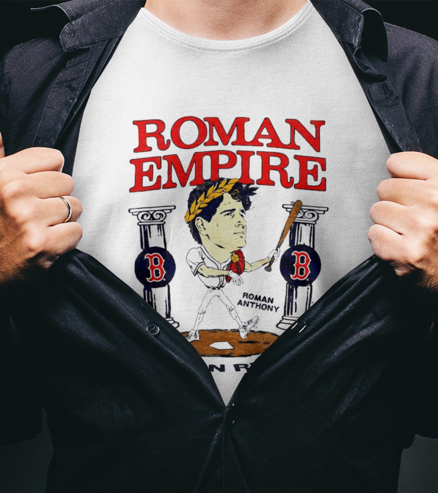 Roman Empire Boston Red Sox Roman Anthony MLB Baseball Caricature T-Shirt