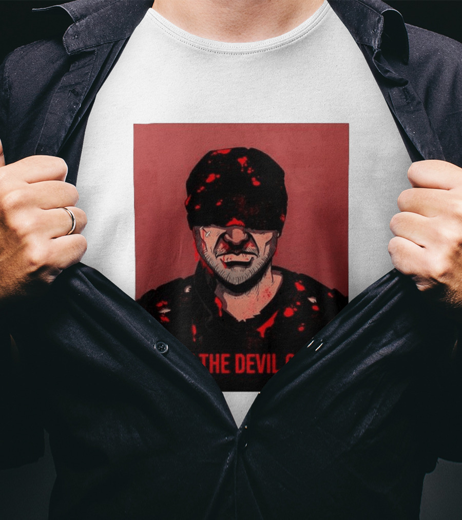 Daredevil Let The Devil Out Blindfolded Hero T-Shirt