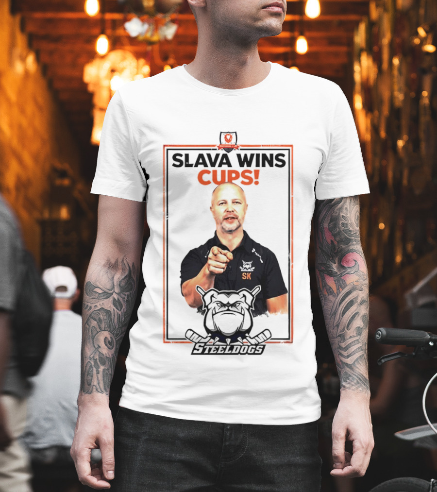 Sheffield Steeldogs Hockey Slava Wins Cups T-Shirt