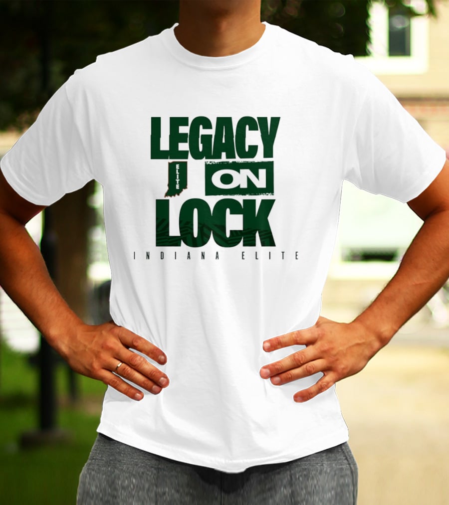 Legacy On Lock Indiana Elite Basketball State Pride T-Shirt