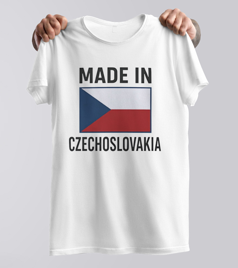 Made In Czechoslovakia Czechia Flag Heritage T-Shirt